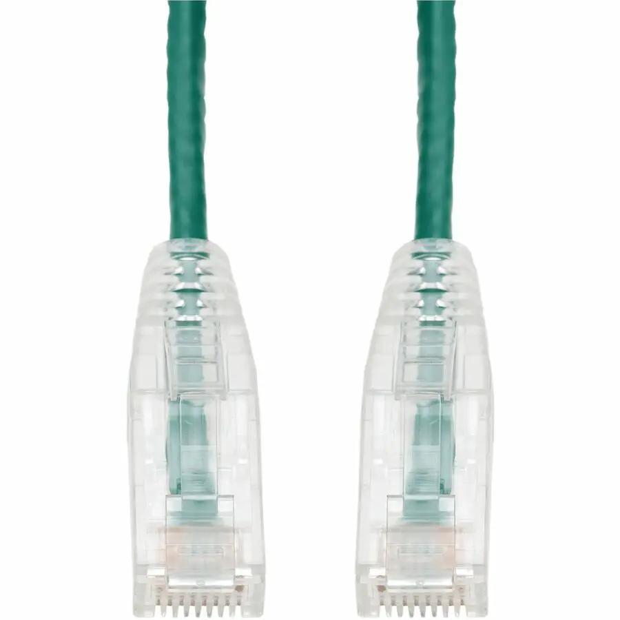 ADDON 7ft Green CAT 6 Slim PVC Ethernet Cable with Snagless Clear-Claw RJ-45 Connectors by ADDON