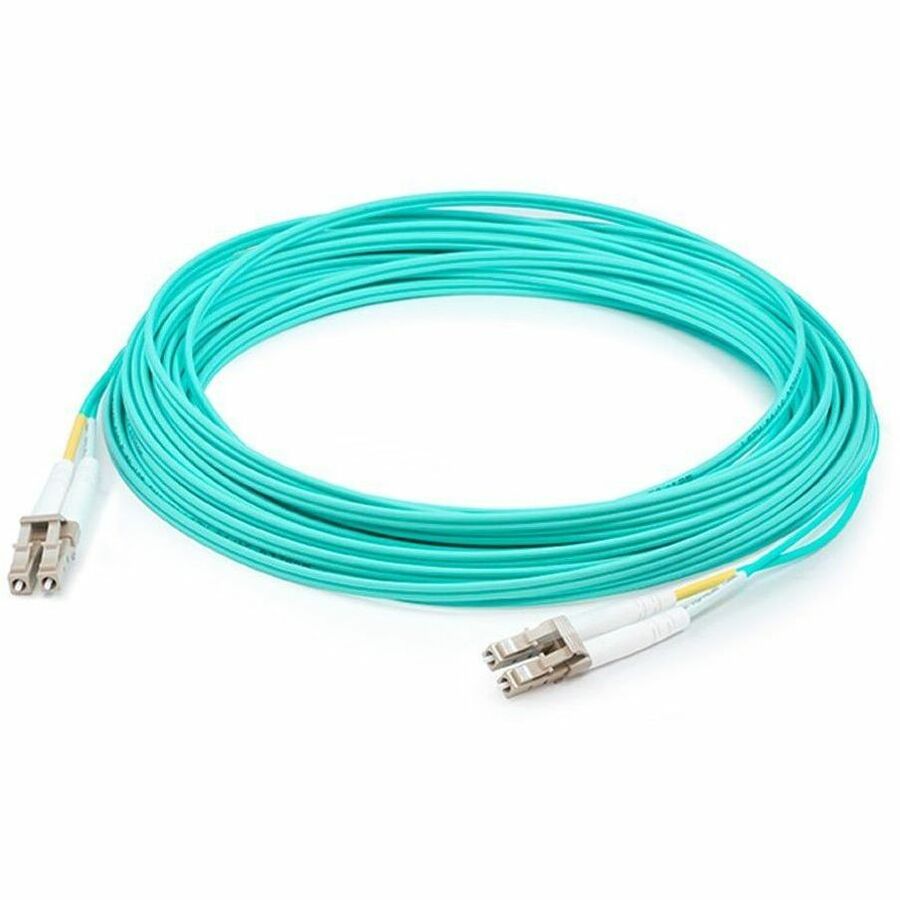 AddOn Fiber Optic Duplex Patch Network Cable, LC to LC, 2 Meters, Aqua