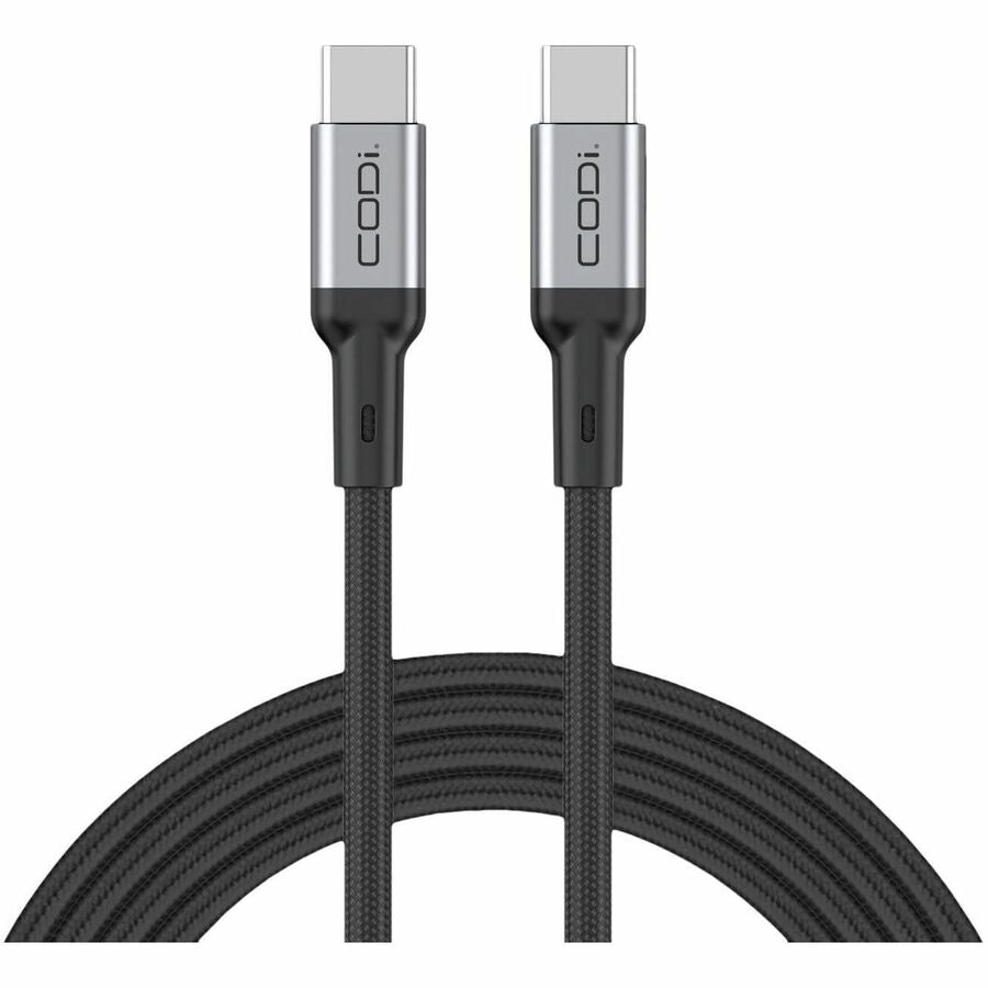 CODi A01069 6 ft USB-C to USB-C Braided Nylon Charge and Sync Cable