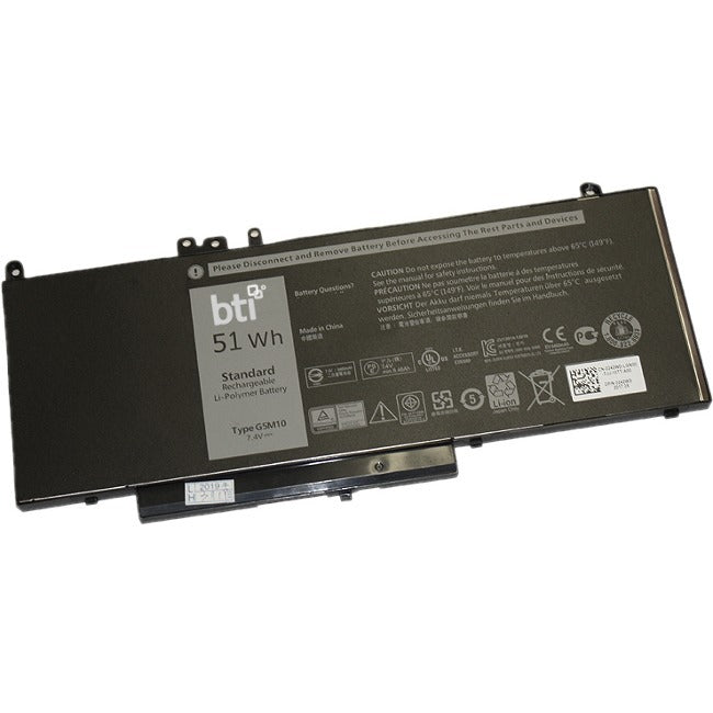 Battery Technology Inc. G5M10-BTI 7.4V 6460mAh Rechargeable Notebook Battery for Dell Latitude E5550, E5450, 5150 & More