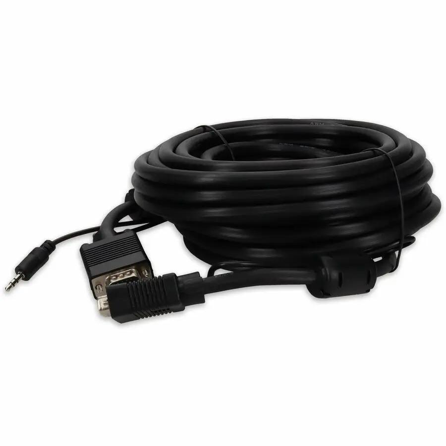 AddOn 35ft VGA Male to Male Cable – High-Resolution Video and Audio Connectivity by ADDON