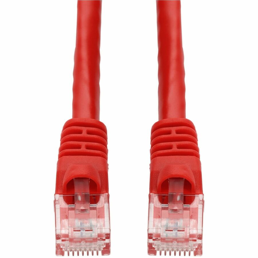 AddOn 15ft Red CAT6A PVC Ethernet Cable with Snagless Bubble Boot and RJ-45 Male Connectors