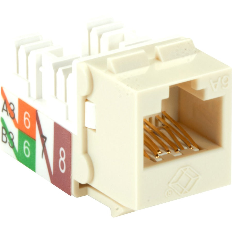 Black Box GigaTrue 2 CAT6A Keystone Jack - Unshielded RJ45, Office White