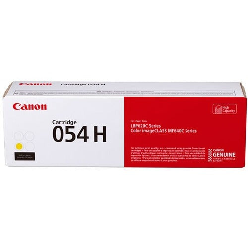 Canon 054H Original High Yield Yellow Toner Cartridge for Canon Color ImageCLASS LBP622Cdw and MF644Cdw Printers