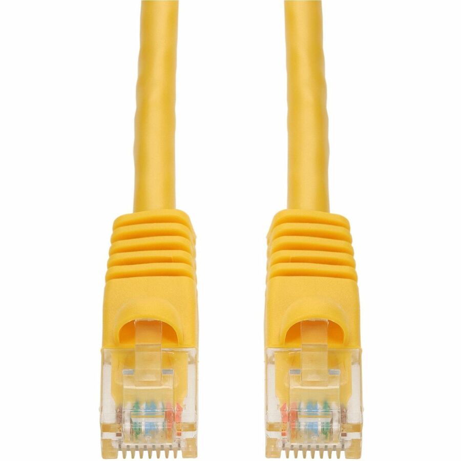 ADDON 15ft Yellow CAT 6 UTP PVC Ethernet Cable Snagless Bubble Boot RJ-45 M/M for High-Speed Networking
