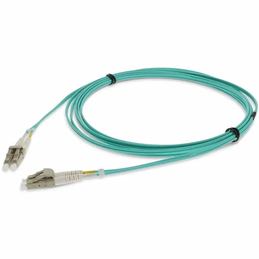 AddOn 3m LC (Male) to LC (Male) Aqua OM4 Duplex Fiber Optic Network Cable by AddOn