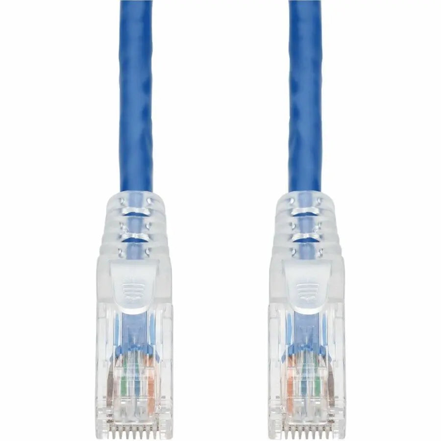 AddOn 7ft Blue CAT 6 PVC Ethernet Cable with Snagless Clear Boot - Indoor TAA RJ-45 M/M