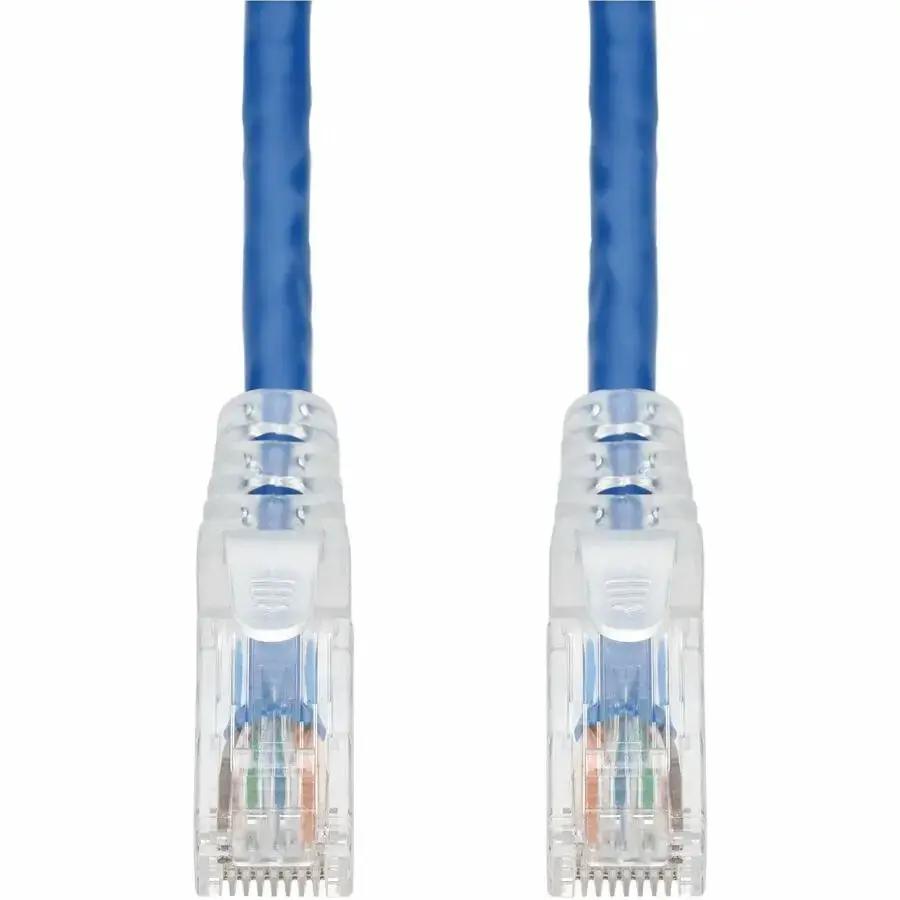 AddOn 7ft Blue CAT 6 PVC Ethernet Cable with Snagless Clear Boot - Indoor TAA RJ-45 M/M by ADDON