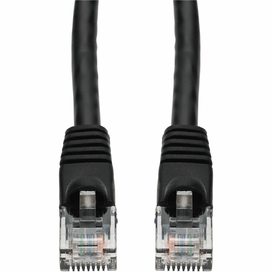 AddOn 35ft Black CAT6 PVC Ethernet Cable Snagless Bubble Boot RJ-45 M/M