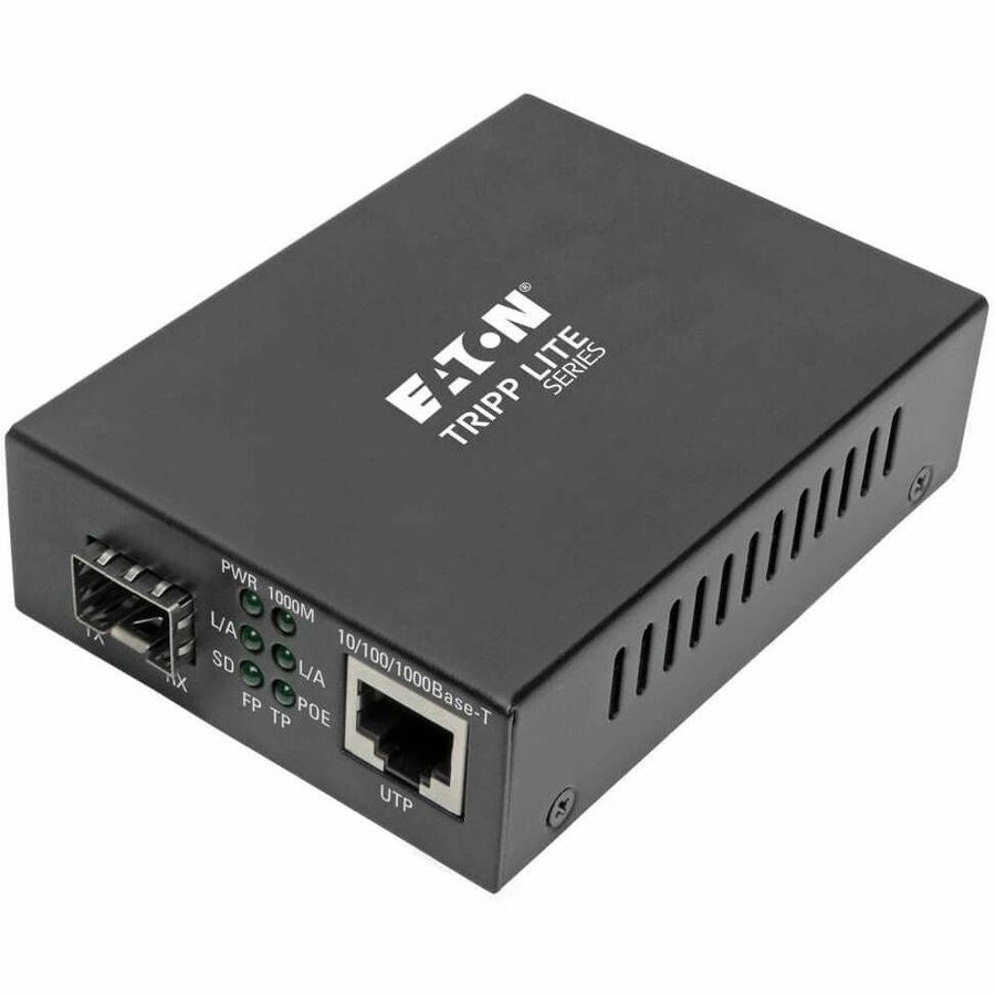 Eaton Tripp Lite N785-P01-SFP Gigabit SFP Fiber to Ethernet Media Converter with PoE+