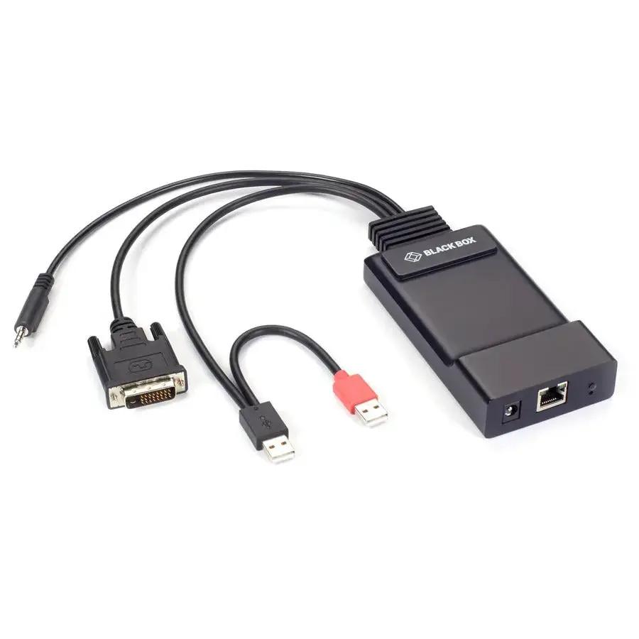 Black Box Emerald EMD200DV-T Zero U DVI KVM-over-IP Transmitter - Single Monitor, HD, USB-HID, Audio, 12-Inch by Black Box Corporation