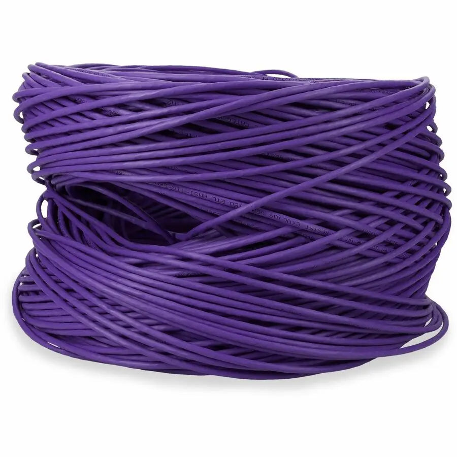 AddOn 1000ft Non-Terminated Purple Cat5e PVC Ethernet Patch Cable