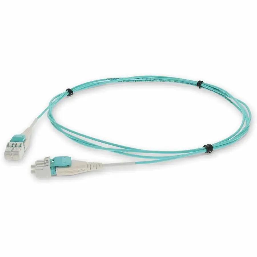 AddOn 3m LC to LC Aqua OM4 Duplex Fiber Patch Cable - Riser-Rated, High-Speed Data Transmission by AddOn