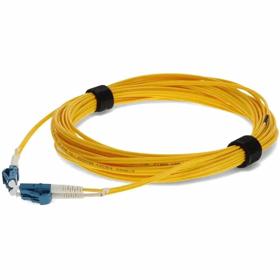AddOn 2m LC to LC Yellow OS2 Duplex Microboot Fiber Patch Cable – Riser-Rated, Snagless, Single-Mode for Reliable Data Transmission by ADDON