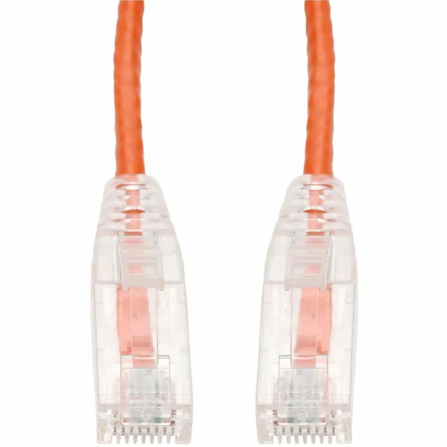AddOn 2ft Orange CAT 6 Slim PVC Ethernet Cable Snagless RJ-45 M/M by ADDON