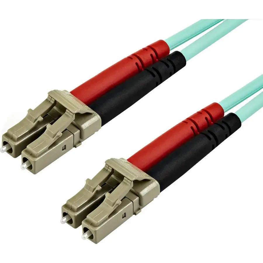 StarTech.com OM3 LC to LC Duplex Fiber Optic Patch Cable - 15 ft, Aqua, High-Speed 10Gbps Ethernet Connectivity by StarTech.com