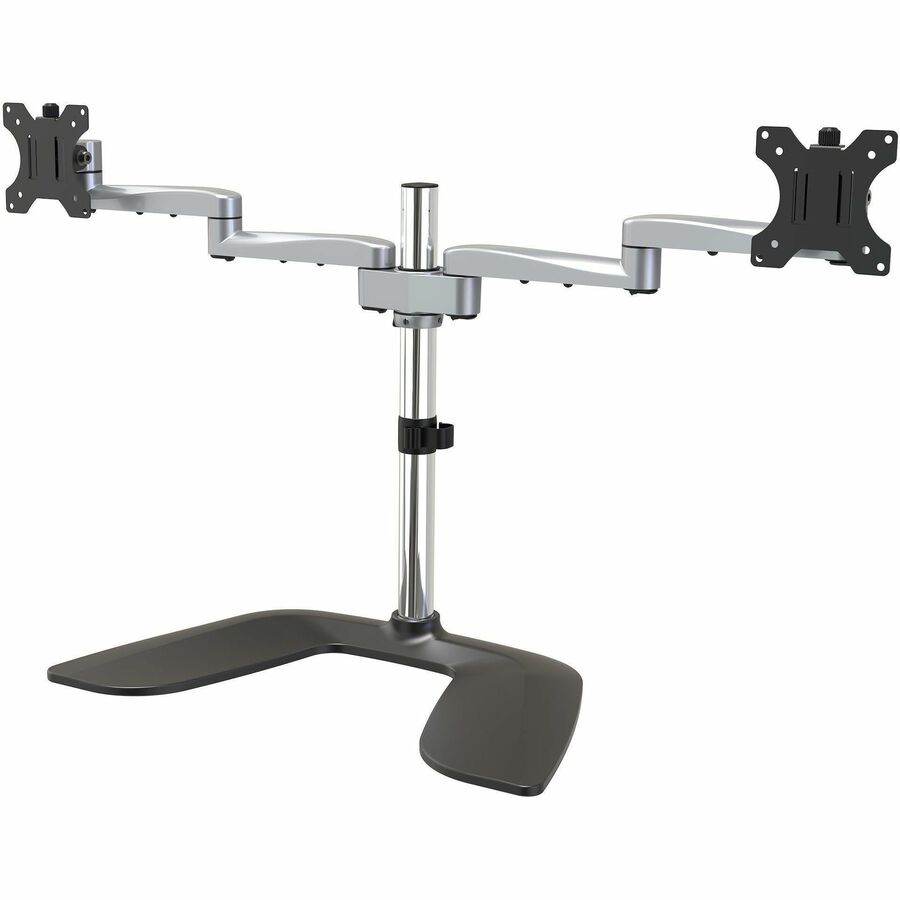 StarTech.com Dual Monitor Stand ARMDUALSS – Adjustable Steel & Aluminum Desktop Mount for Up to 32-Inch VESA Displays
