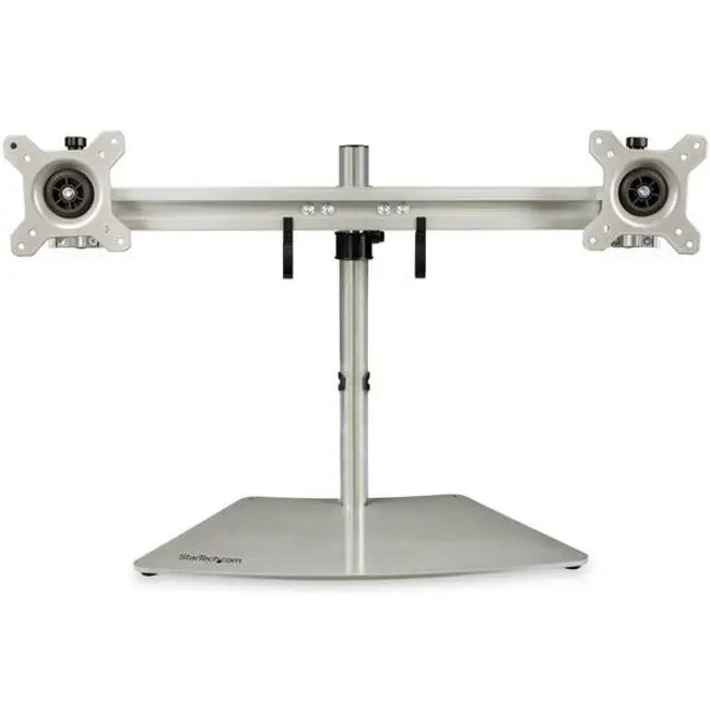 StarTech.com ARMDUOSS Dual Monitor Stand - Adjustable Silver Freestanding Mount for 24-inch Displays