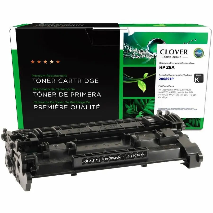 Clover Imaging Remanufactured Toner Cartridge for HP 26A (CF226A) – Black, 3,100 Pages Yield, Eco-Friendly, Compatible with HP LaserJet Pro M402 and MFP M426 Series