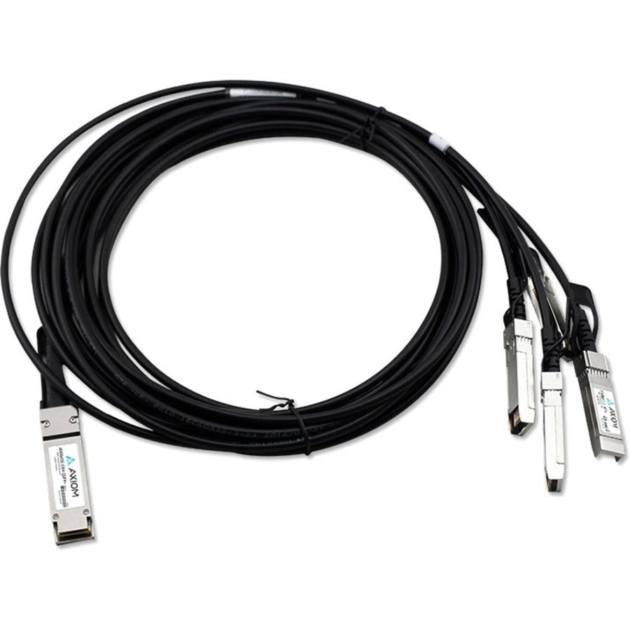 Axiom 10424-AX 100GBASE-CR4 QSFP28 to 4 SFP28 Passive DAC, Extreme Compatible, 5m
