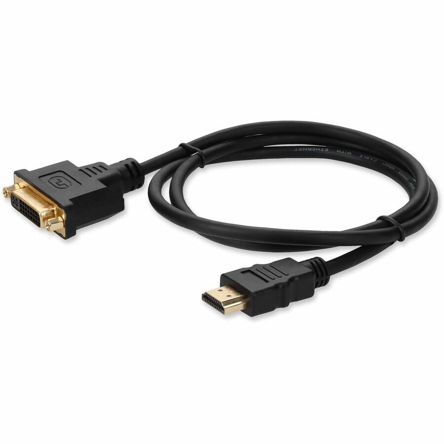 AddOn 8-inch HDMI Male to DVI-D Female Video Cable - Black, Model HDMI2DVIDMF3F