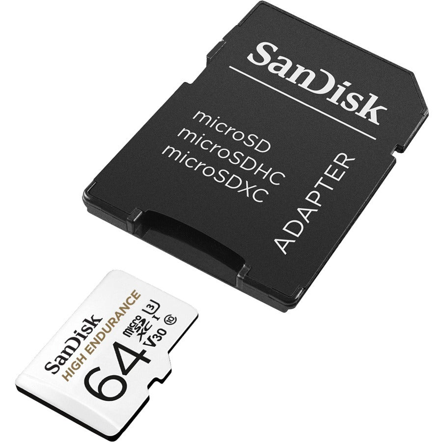 SanDisk High Endurance 64GB microSDXC Card with UHS-I (U3) for Dash Cams and Surveillance by Western Digital
