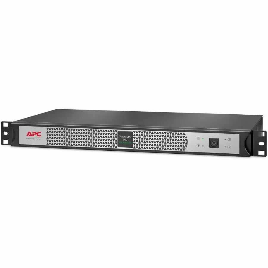 APC Smart-UPS, Line Interactive, 500VA, Lithium-ion, Rackmount 1U, 120V, 4x NEMA 5-15R outlets, SmartConnect Port, Short Depth