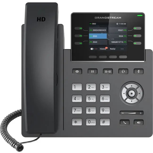 Grandstream GRP2613 3-Line Carrier-Grade IP Phone with HD Audio and Secure Enterprise Features