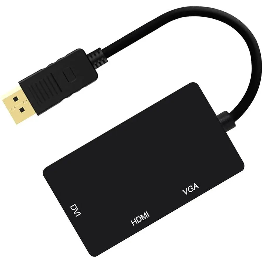 4XEM 3 in 1 DisplayPort to HDMI, DVI, VGA Adapter – Versatile Multimedia Connectivity Solution