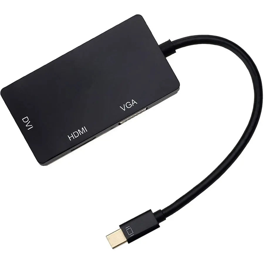 4XEM 3-in-1 Mini DisplayPort to HDMI, DVI, VGA Adapter for MacBook Pro, Thunderbolt 3 Devices