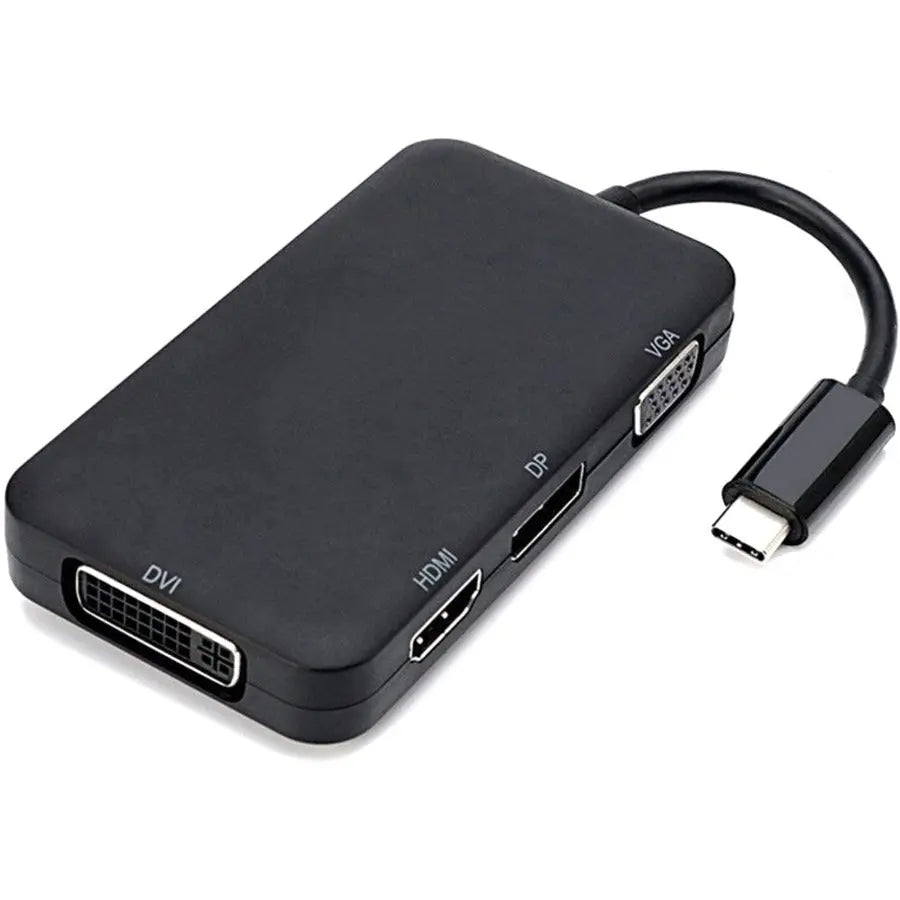 4XEM USB Type C to 4K HDMI, DVI, VGA, and DisplayPort Adapter (Part #4XUSBC4N1ADAPT)