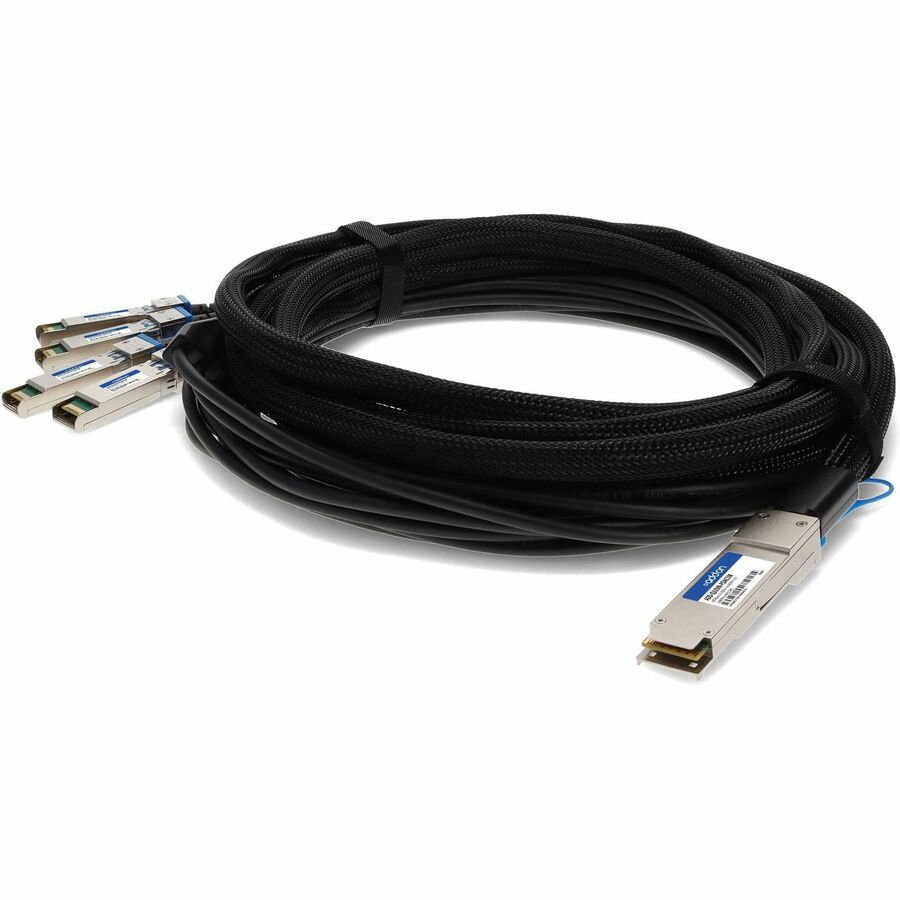 AddOn Juniper QFX-QSFP-DACBO-1M to Intel XDACBL1M 40GBase-CU QSFP+ to 4xSFP+ Passive Direct Attach Cable, 1 Meter