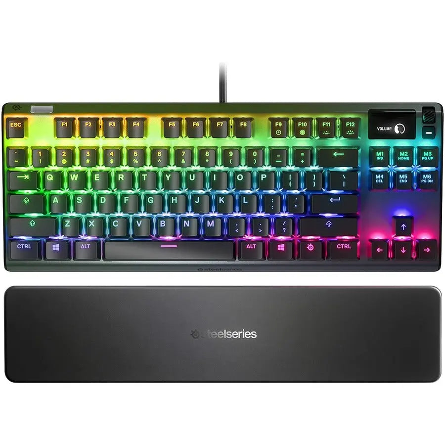 SteelSeries Apex 7 TKL Mechanical Gaming Keyboard with OLED Smart Display and Customizable RGB Lighting