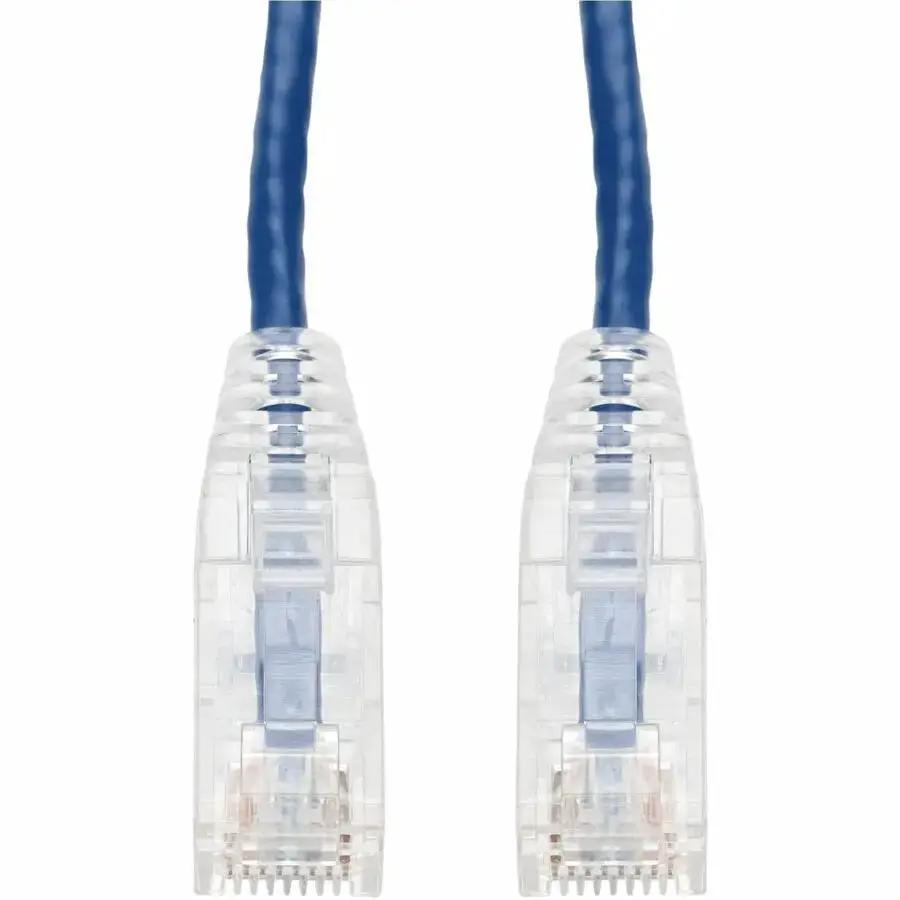 AddOn 6-inch Blue CAT6 Slim PVC Ethernet Cable with Snagless Clear-Claw RJ-45 Connectors by ADDON
