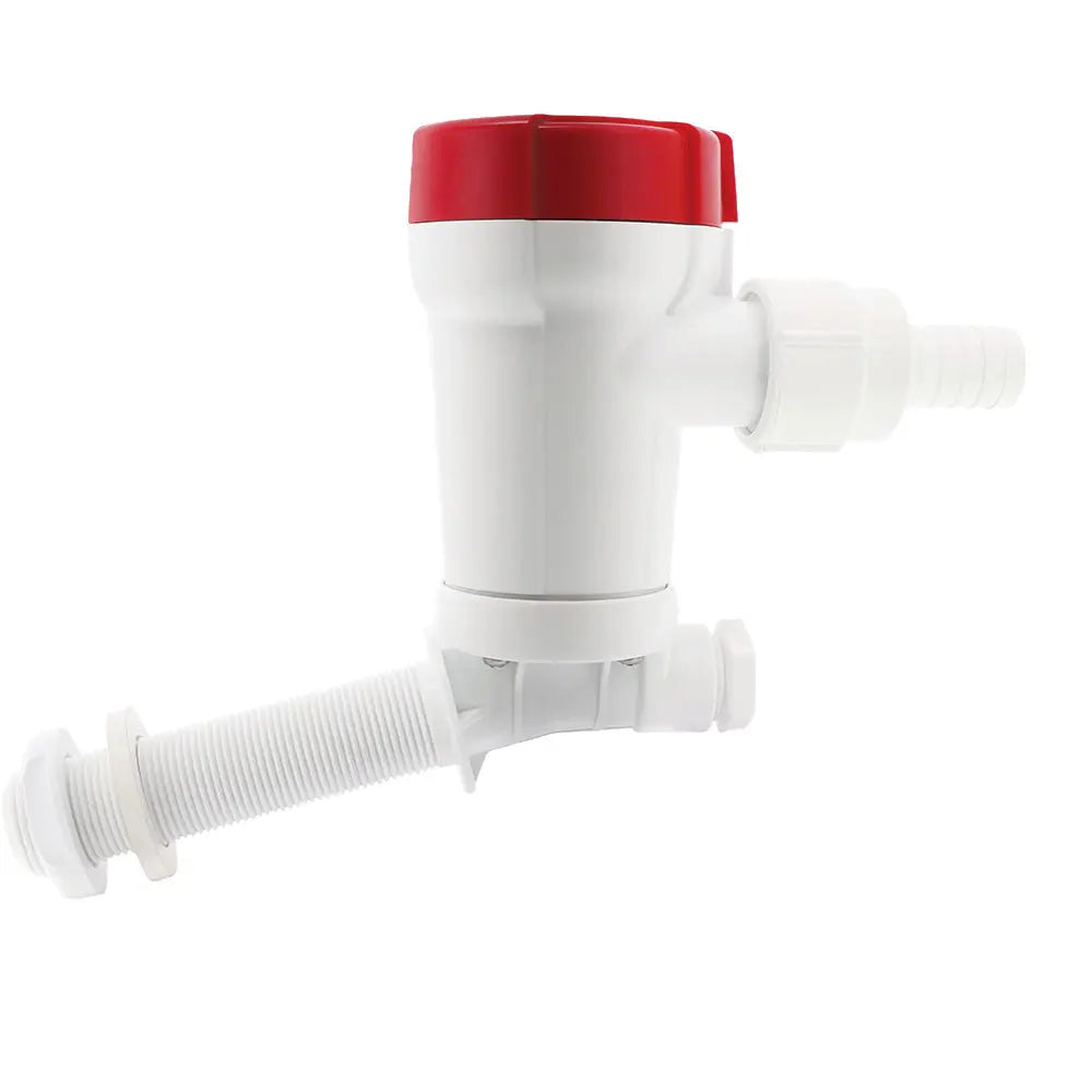 Rule 1100 GPH Livewell Pump with Angled Thru-Hull Inlet – Reliable Marine Bait and Catch Management