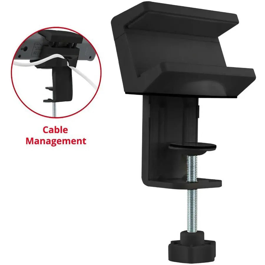 SIIG Powerstrip Clamp Holder - Black | Secure Desktop Power Strip Mount with Cable Management