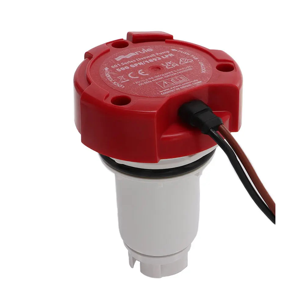 Rule 500 GPH Livewell Pump Replacement Motor Cartridge - Part 65DR