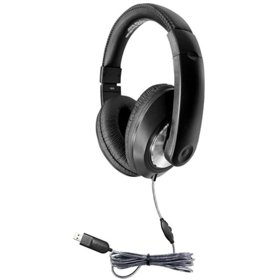 Hamilton Buhl Smart-Trek Deluxe Stereo Headphones with In-Line Volume Control and USB Plug