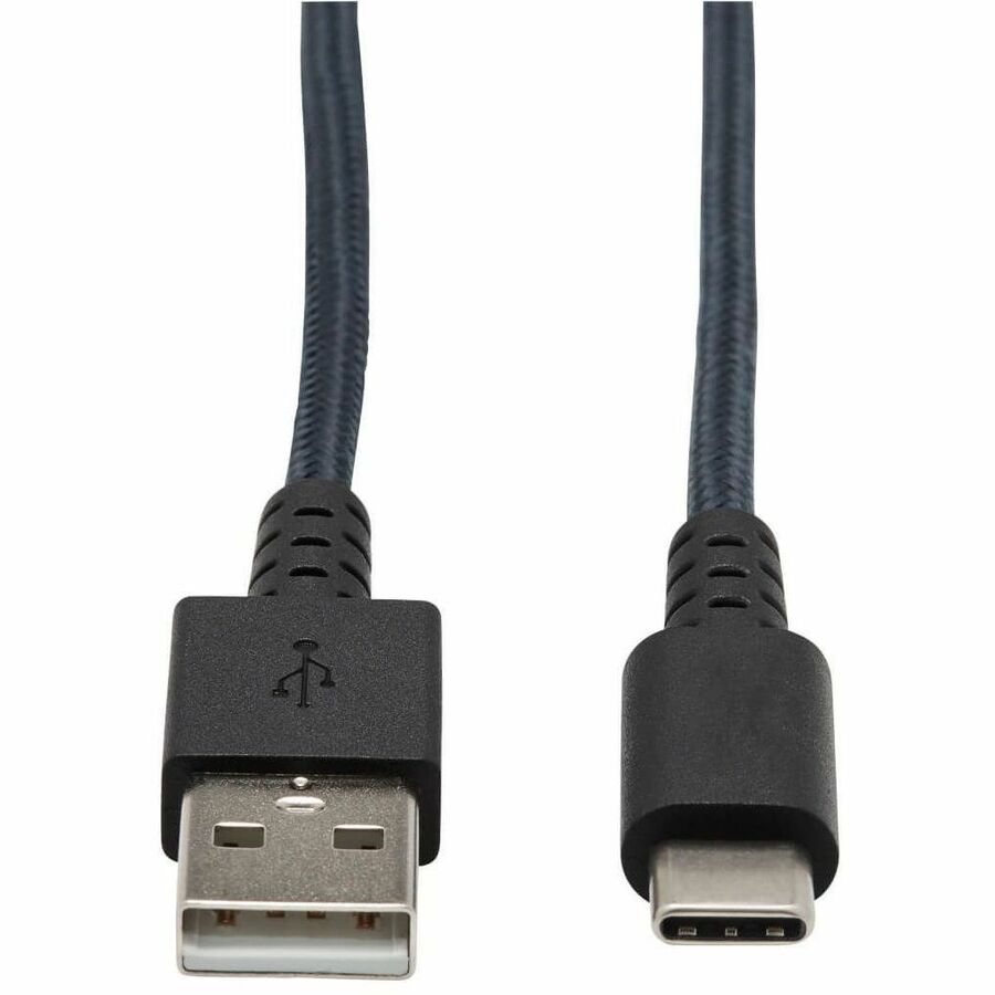 Eaton Tripp Lite Series U038-006-GY-MAX Heavy-Duty USB-A to USB-C Cable (6 ft, Gray)