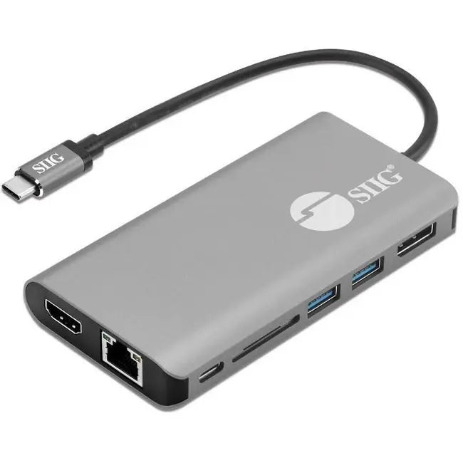 SIIG USB-C MST Video with Hub, LAN and Power Delivery 3.0 Docking Station JU-DK0F11-S1