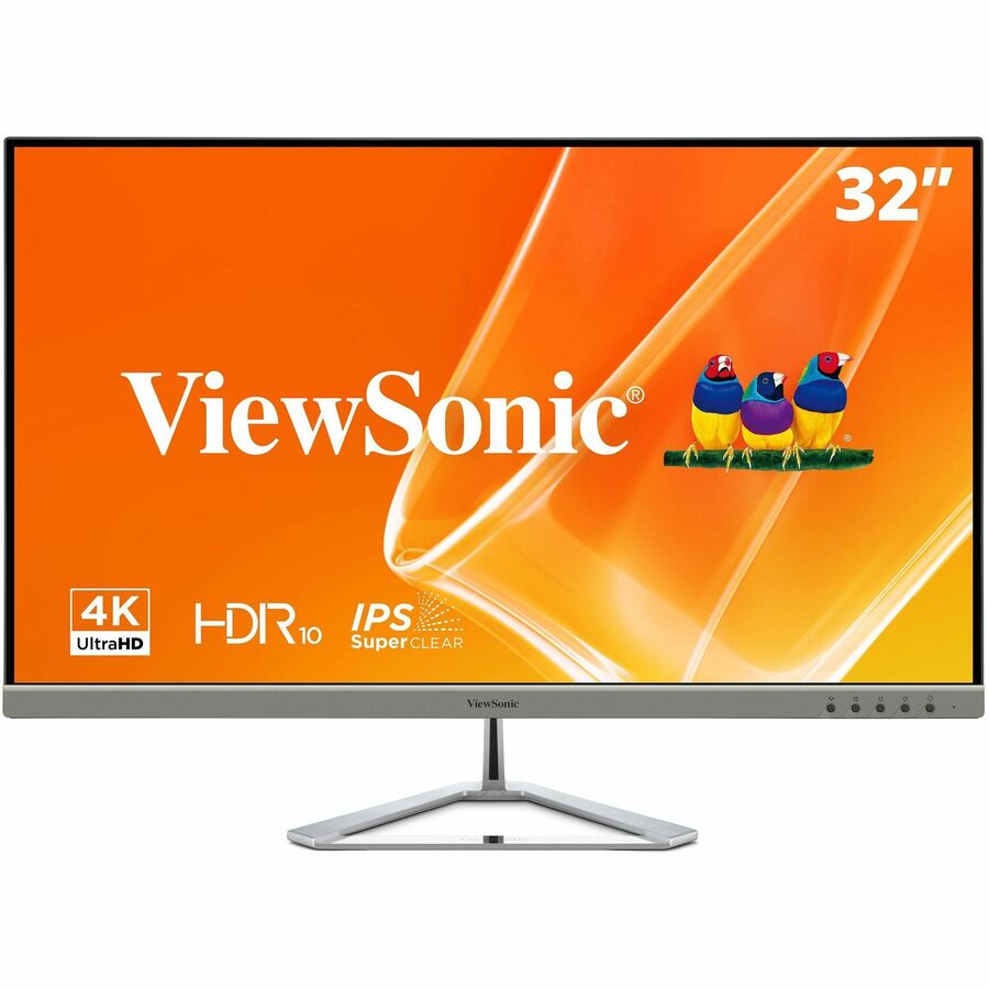 ViewSonic VX3276-4K-MHD 32-Inch 4K UHD Frameless Monitor with HDR10, HDMI, DisplayPort, and Eye Care Technology