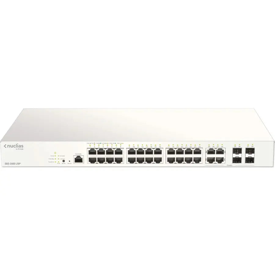 D-Link DBS-2000-28P 28-Port Nuclias Cloud-Managed Ethernet Switch for Enterprise Networks