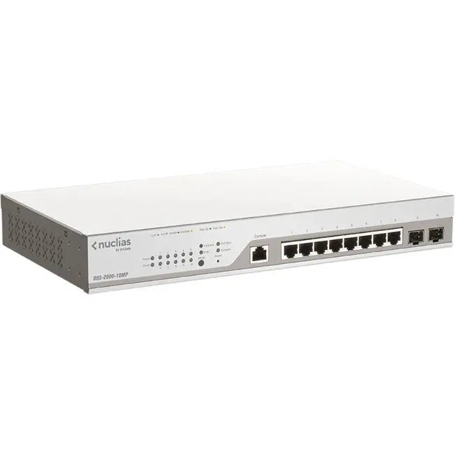 D-Link DBS-2000-10MP 10-Port Nuclias Cloud-Managed PoE Switch for Enterprise Networking