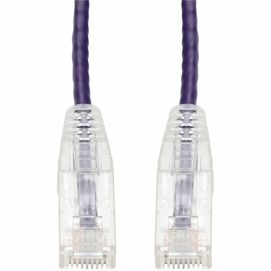 AddOn 45ft Purple CAT 6 Slim PVC Ethernet Cable with Snagless RJ-45 Connectors