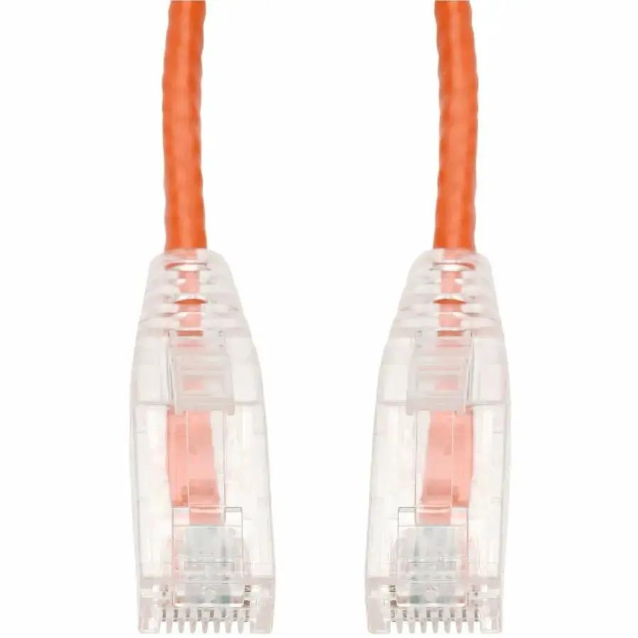 AddOn 30ft Orange CAT 6 Slim PVC Ethernet Cable with Snagless Clear-Claw RJ-45 Connectors by ADDON