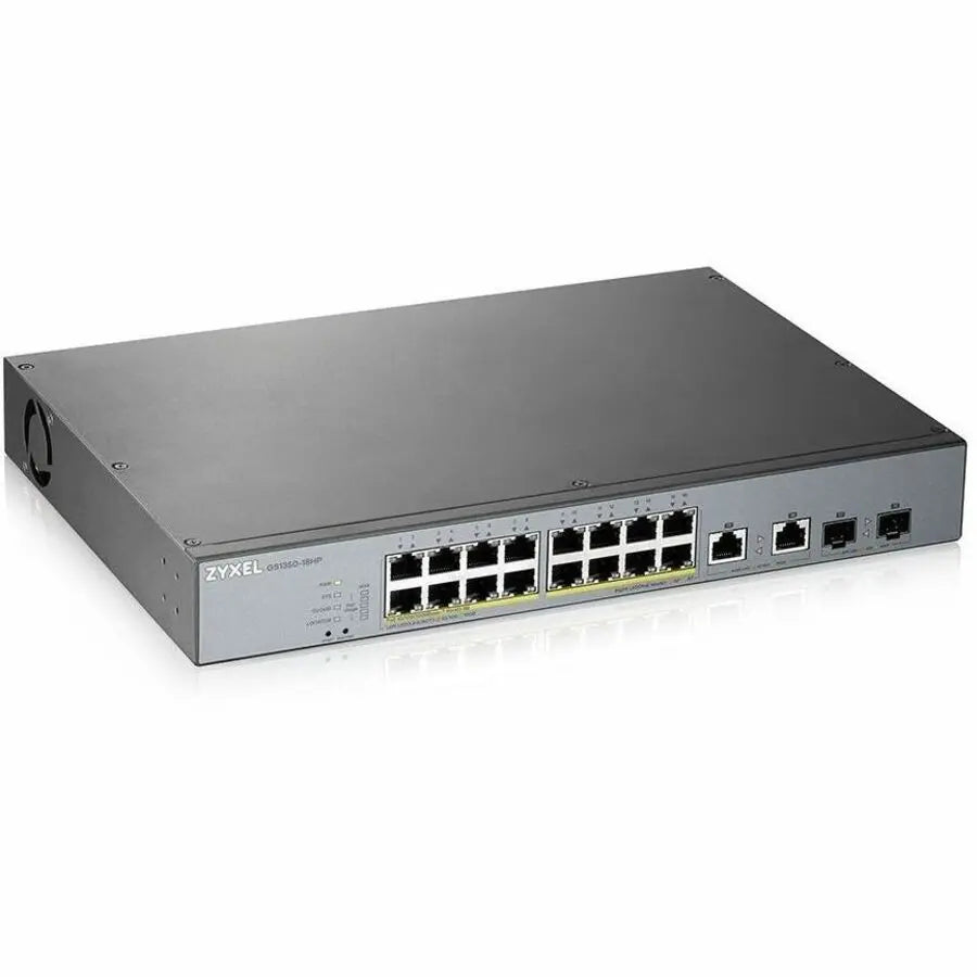 ZYXEL GS1350-18HP 16-Port Gigabit Smart Managed PoE Switch with Cloud Management and Extended Range