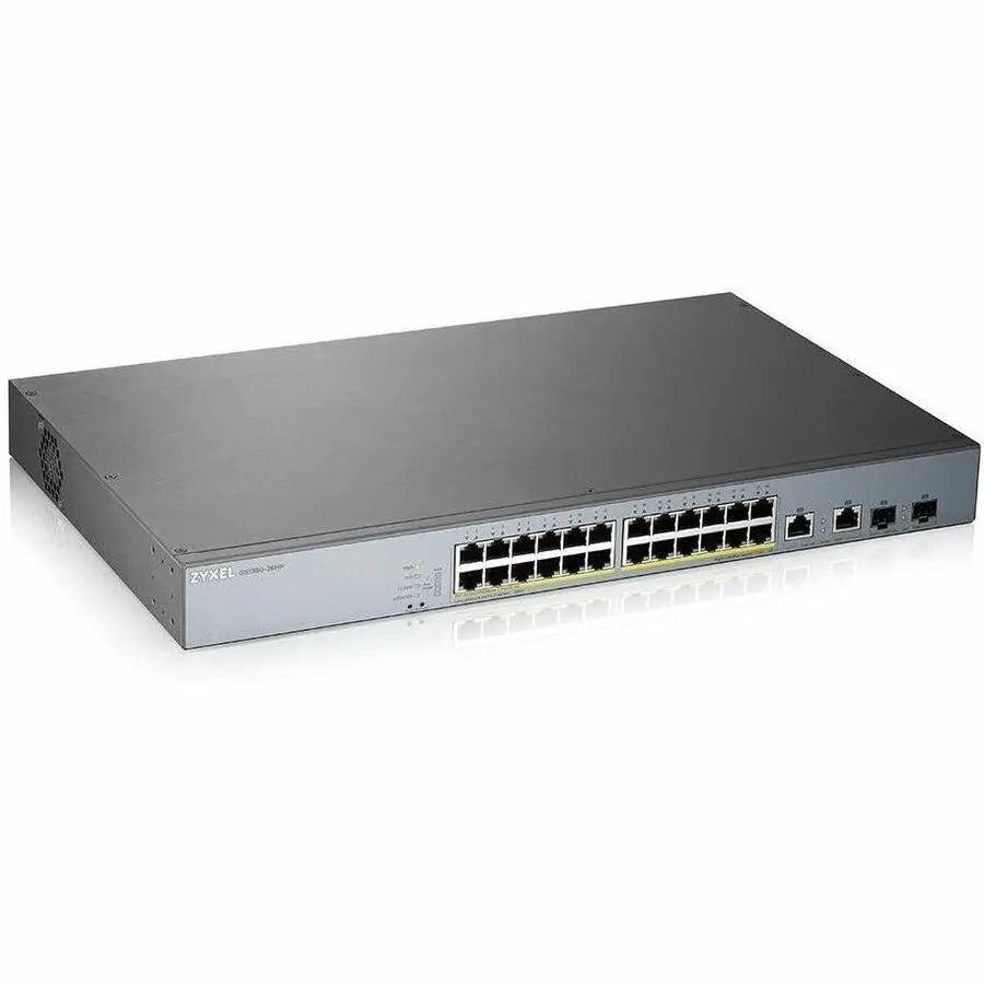 ZYXEL GS1350-26HP 24-Port Gigabit Smart Managed PoE Switch with 375W Power and 2 SFP Uplinks