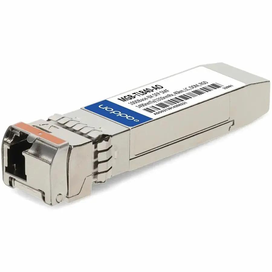 AddOn Planet MGB-TLB40 Compatible 1000Base-BX SFP Transceiver Module for Long-Distance Fiber Optic Networking by ADDON