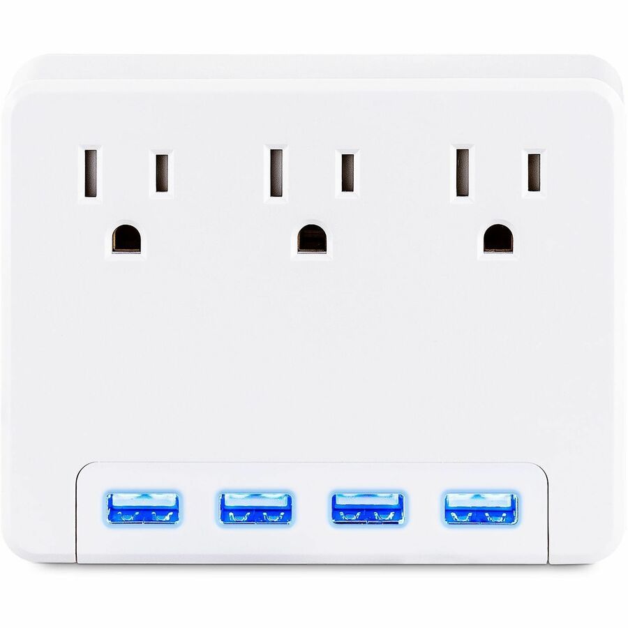 CyberPower P3WU Wall Tap Outlet with 3 NEMA Outlets and 4 USB Ports