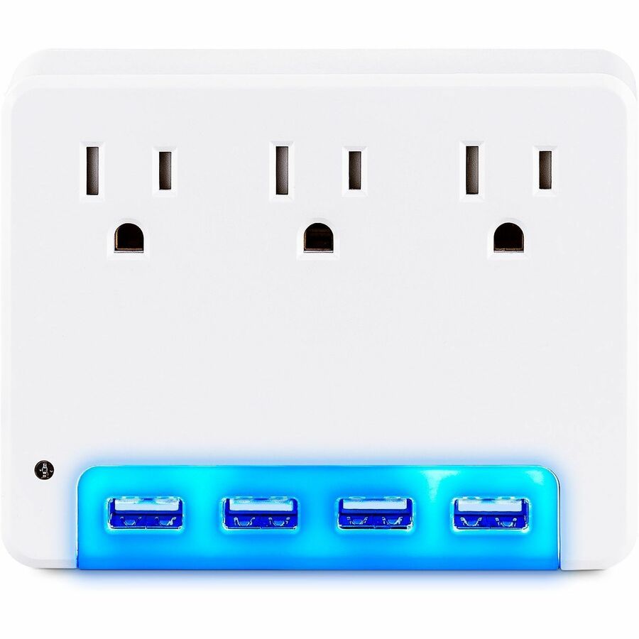 CyberPower P3WUN Wall Tap Outlet with Night Light and USB Charging Ports